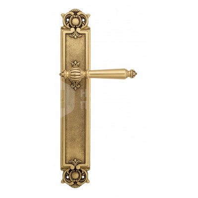 Дверная ручка на планке Venezia Pellestrina VNZ1282 PL97 французское золото + коричневый