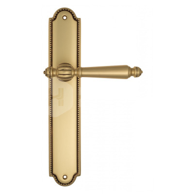 Дверная ручка на планке Venezia Pellestrina VNZ1460 PL98 французское золото + коричневый