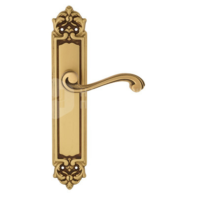 Дверная ручка на планке Venezia Vivaldi VNZ2766 PL96 французское золото + коричневый